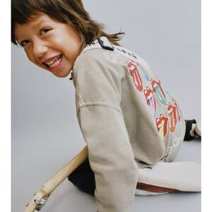 ZARA WASHED EFFECT ROLLING STONES T-SHIRT